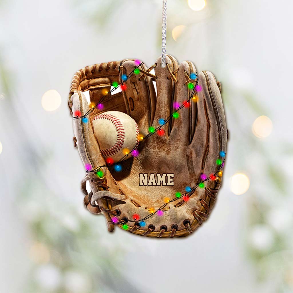 Baseball Lovers - Personalized Christmas Ornament (Printed On Both Sides)