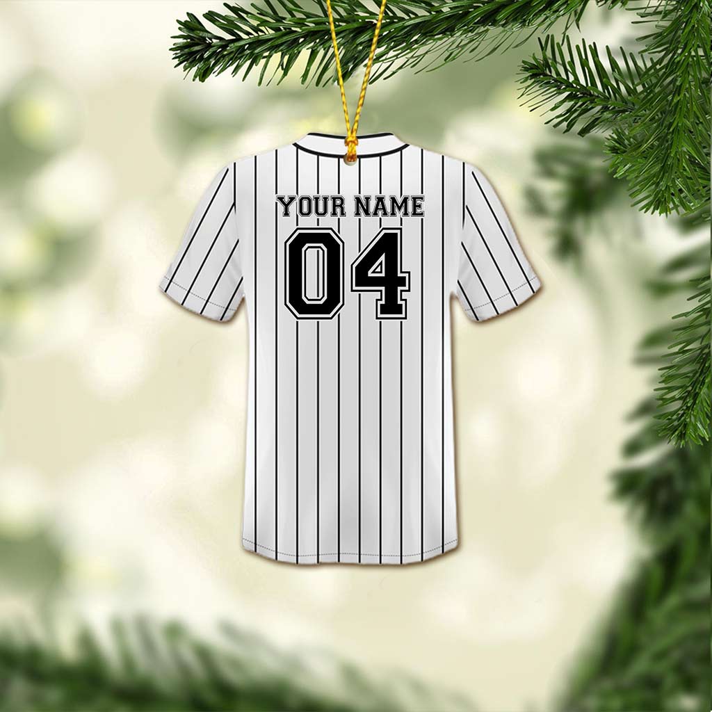 Baseball Lovers - Personalized Christmas Ornament (Printed On Both Sides)