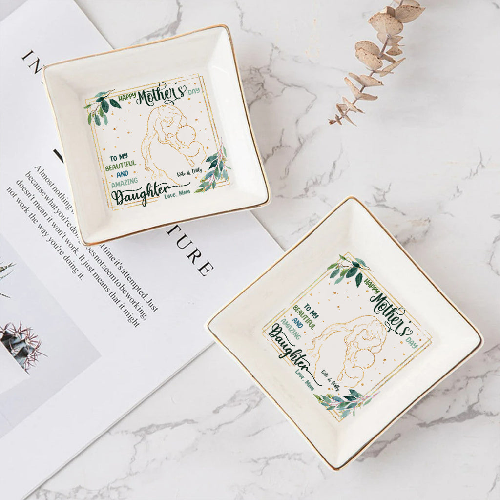 Happy Mother's Day To My Amazing Daughter - Personalized Mother's Day Daughter Jewelry Dish