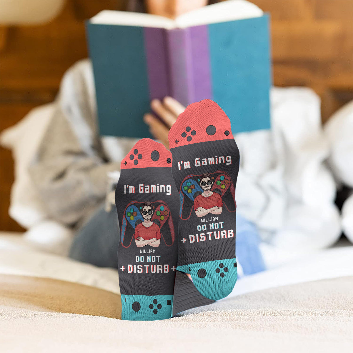 Don’t Disturb I’m Gaming - Personalized Video Game Socks