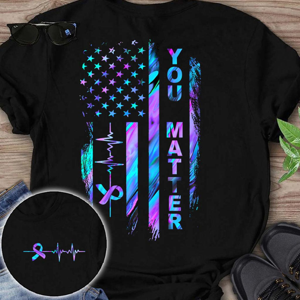 T-Shirt und Hoodie mit Flagge zur Suizidprävention 062021