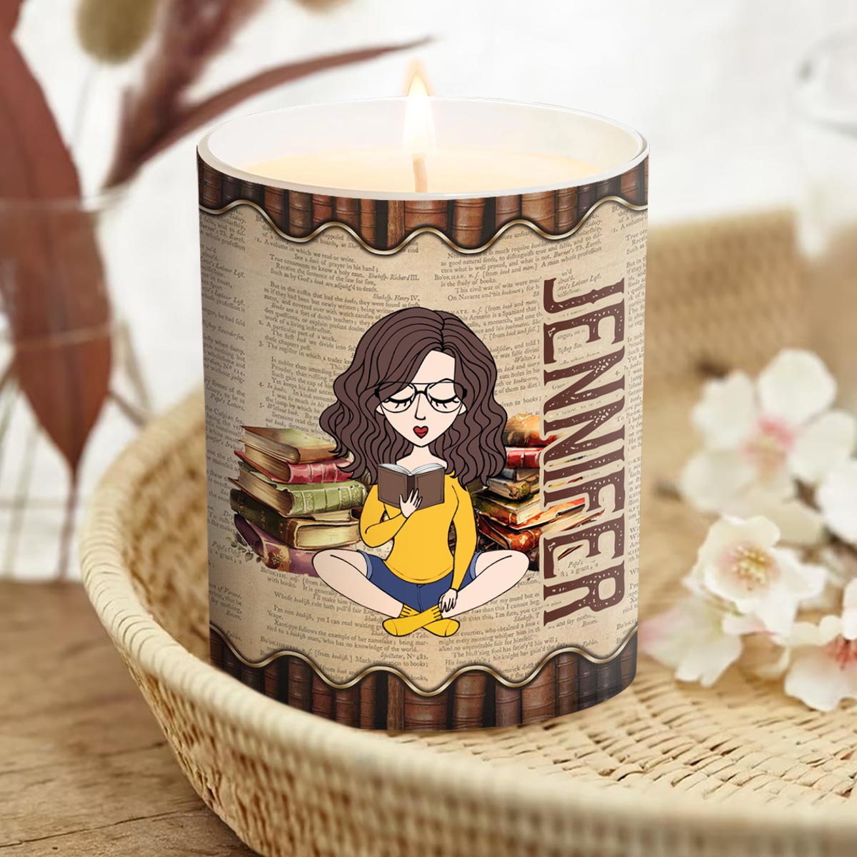 Smells Like I Have No Shelf Control - Personalized Book Candle With Wooden Lid