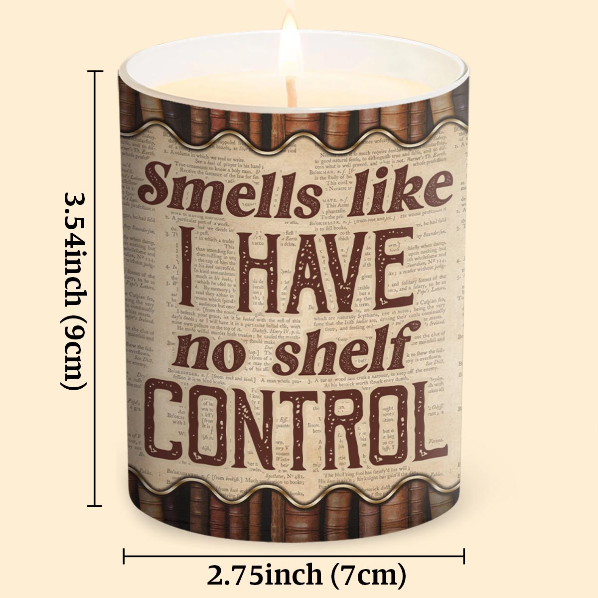 Smells Like I Have No Shelf Control - Personalized Book Candle With Wooden Lid