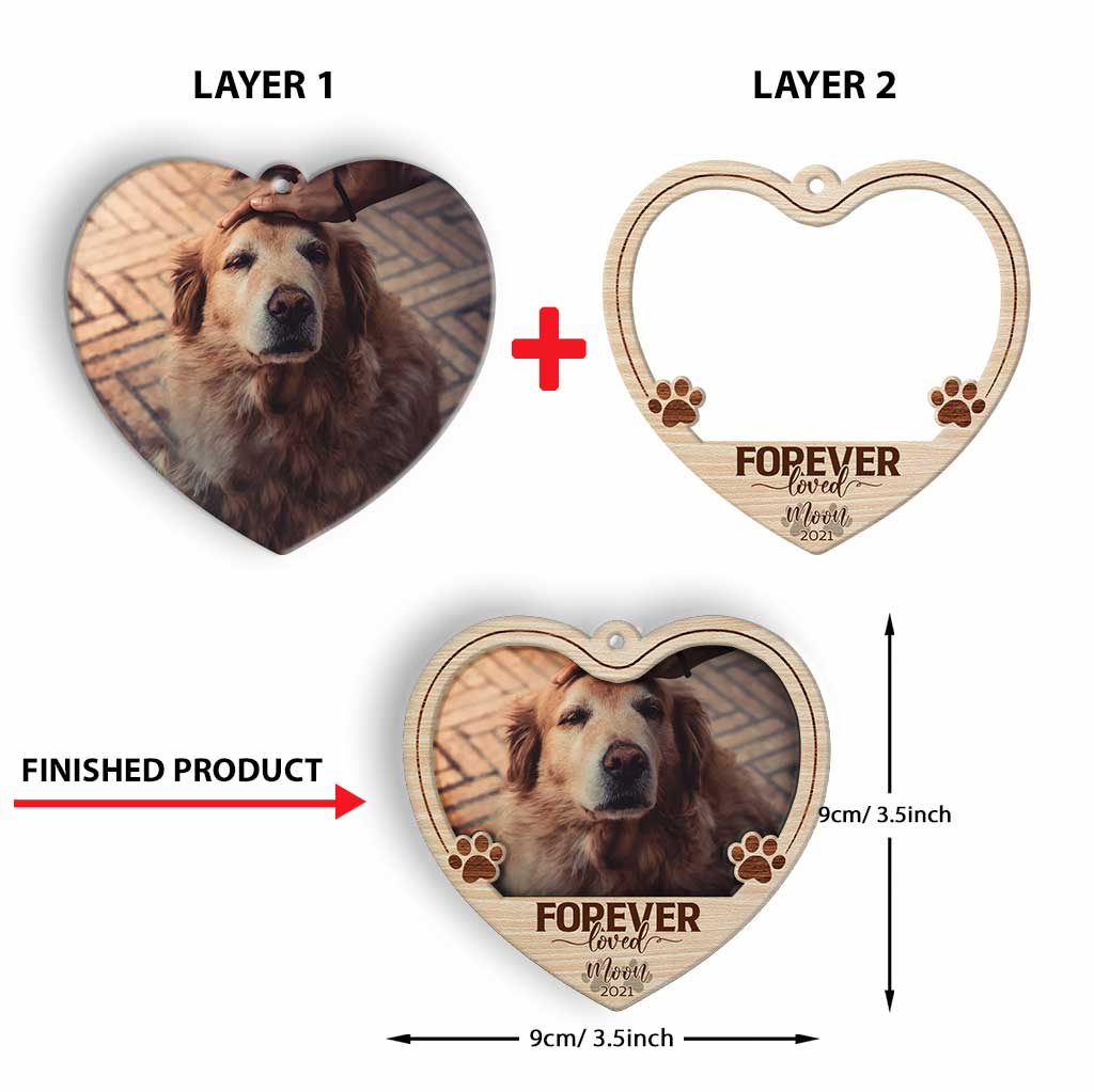 Forever Loved - Personalized Christmas Dog Layered Wood Ornament