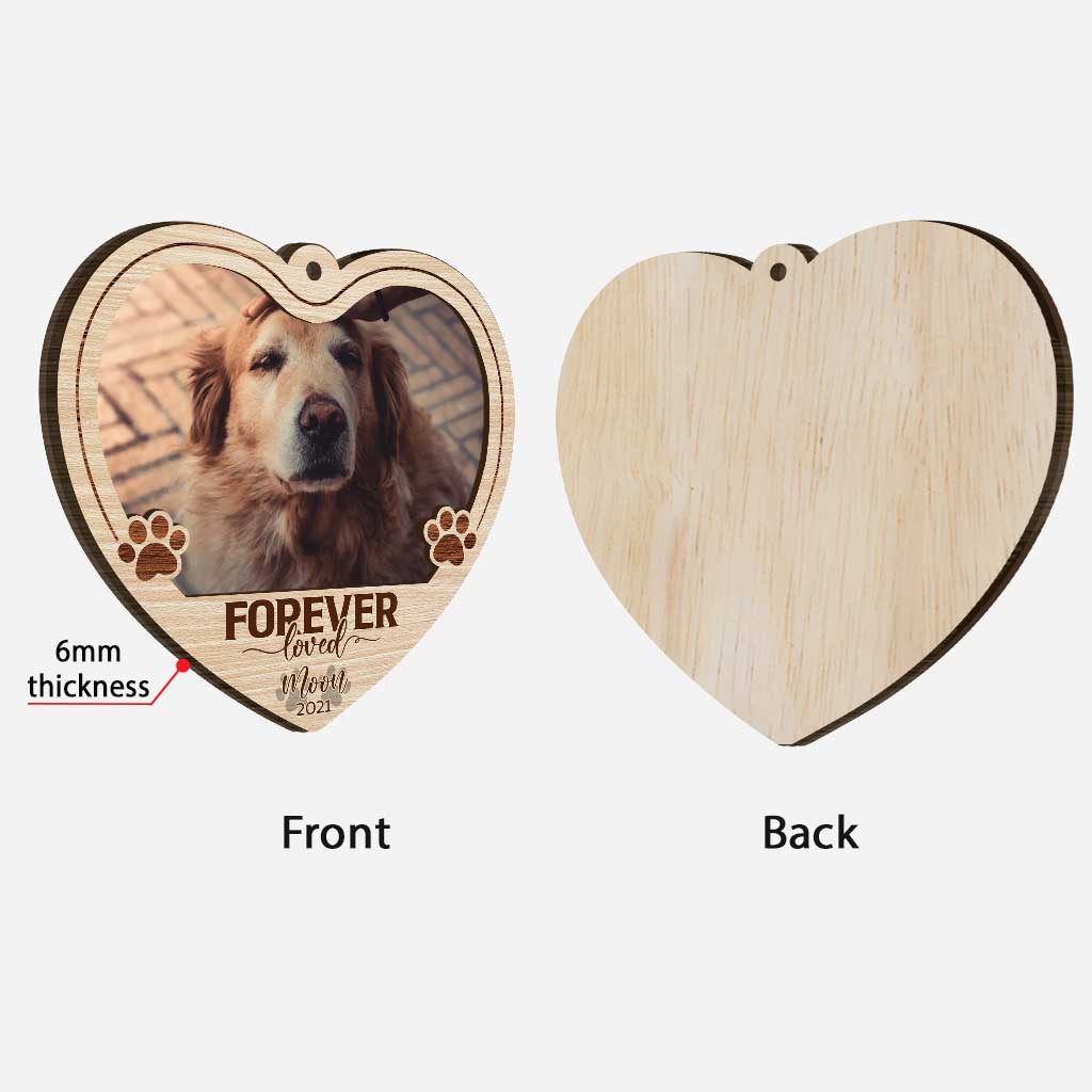 Forever Loved - Personalized Christmas Dog Layered Wood Ornament