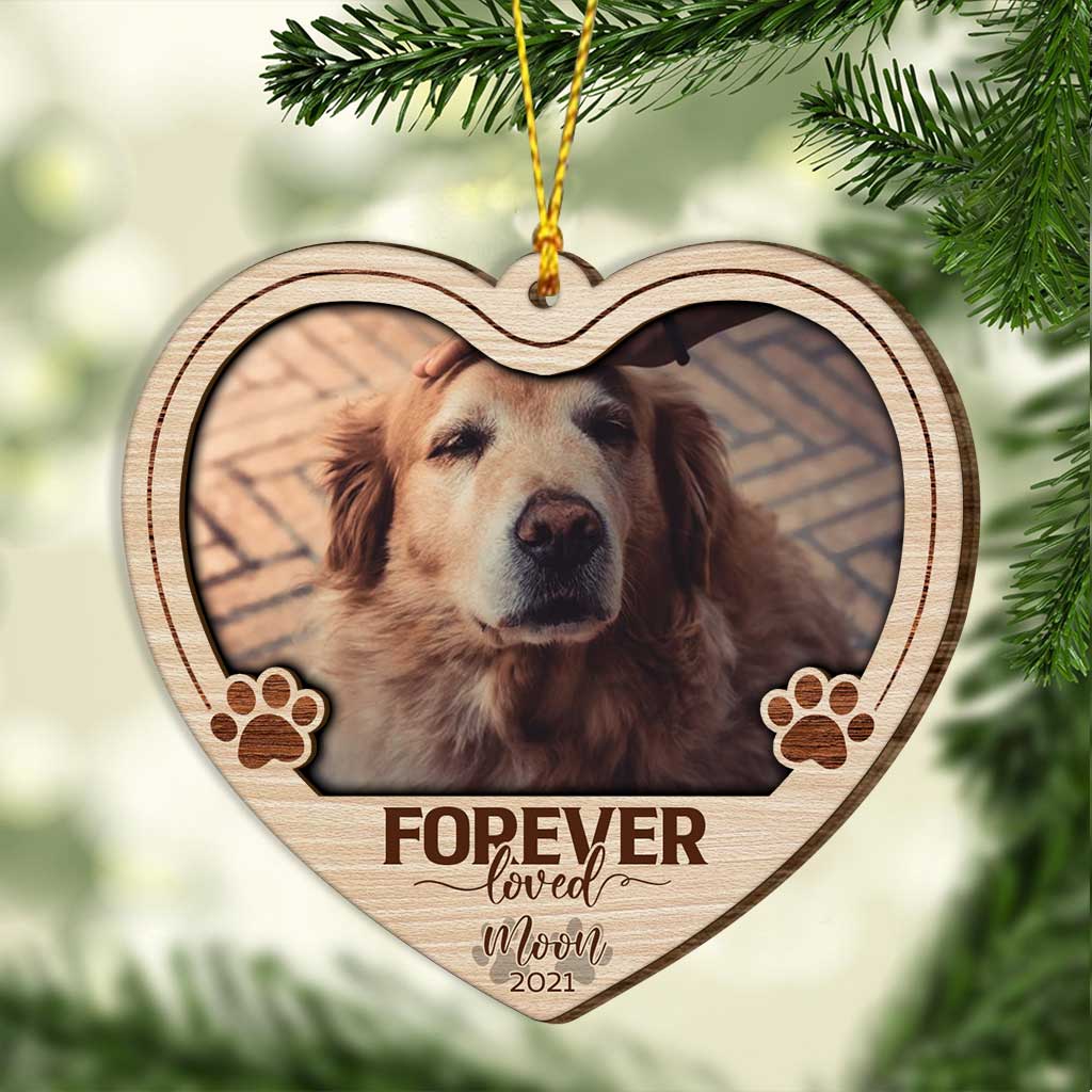 Forever Loved - Personalized Christmas Dog Layered Wood Ornament
