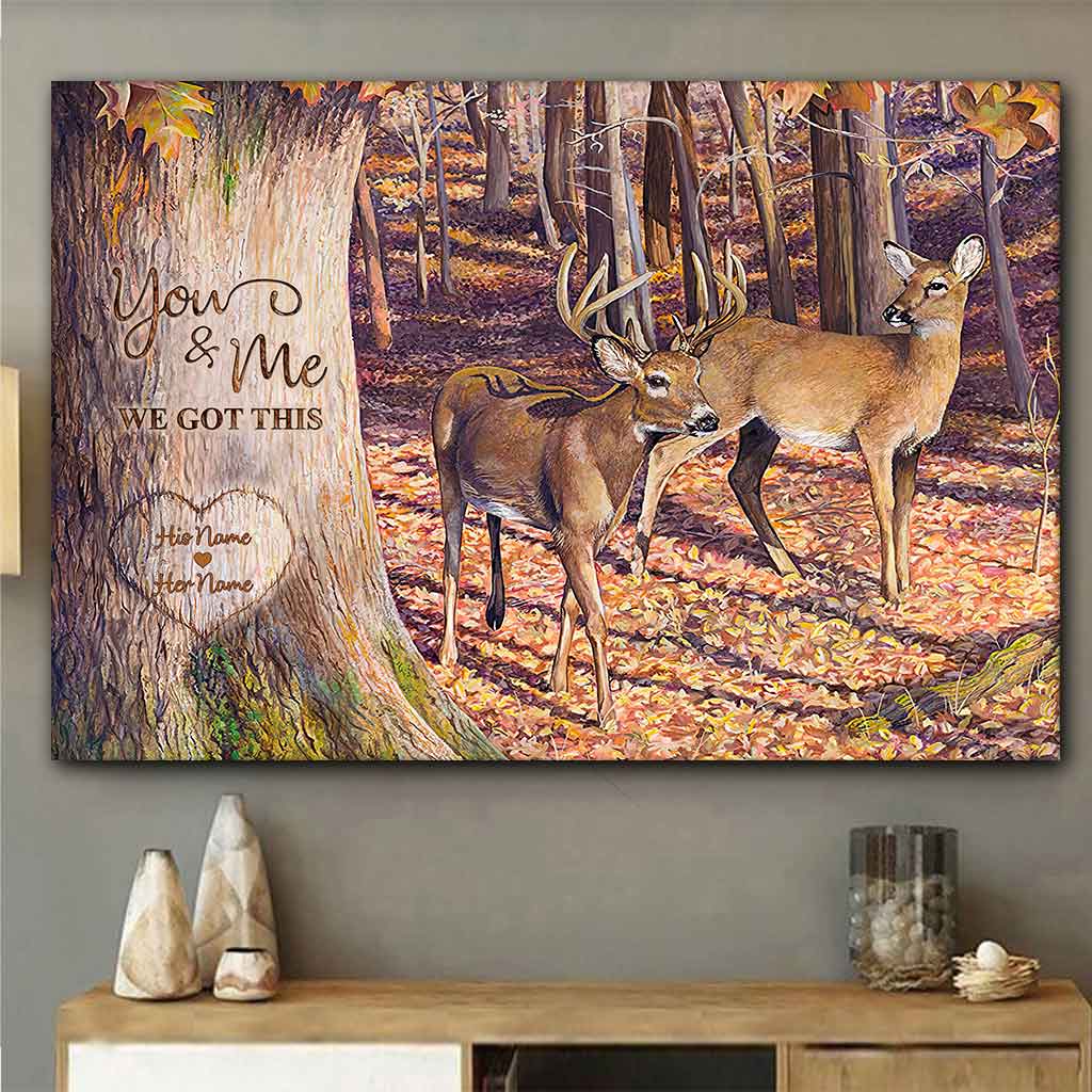 Du und ich, wir schaffen das – Personalisiertes Jagdposter für Paare