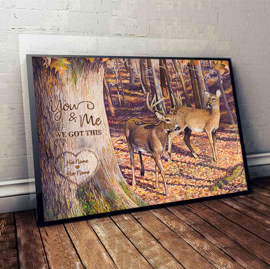 Du und ich, wir schaffen das – Personalisiertes Jagdposter für Paare