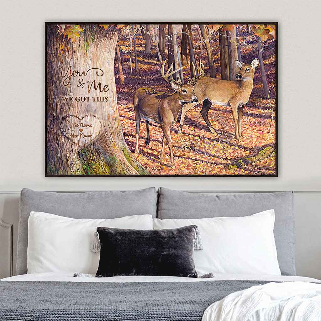 Du und ich, wir schaffen das – Personalisiertes Jagdposter für Paare