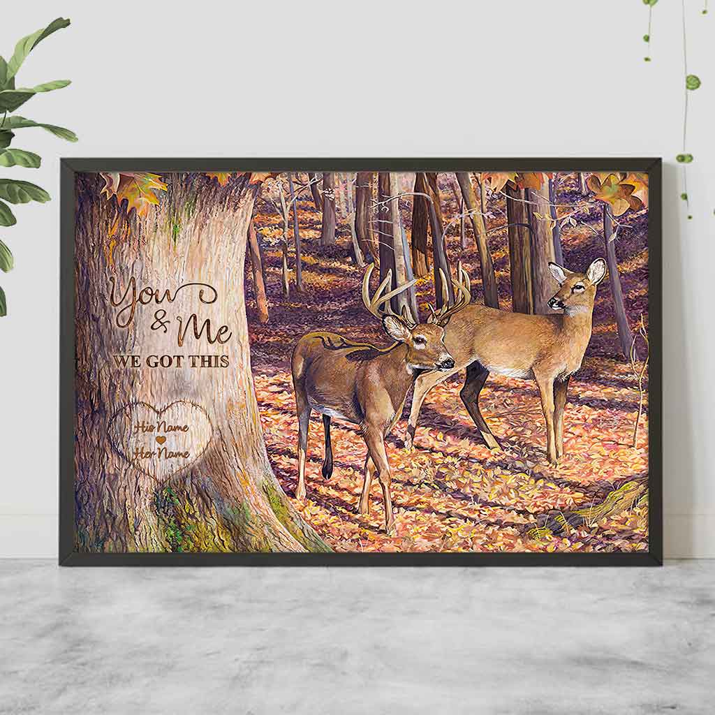 Du und ich, wir schaffen das – Personalisiertes Jagdposter für Paare