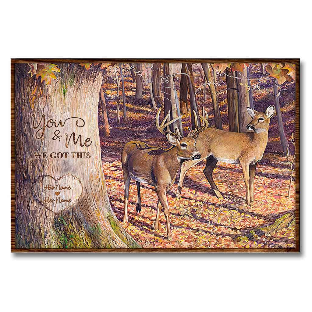 Du und ich, wir schaffen das – Personalisiertes Jagdposter für Paare