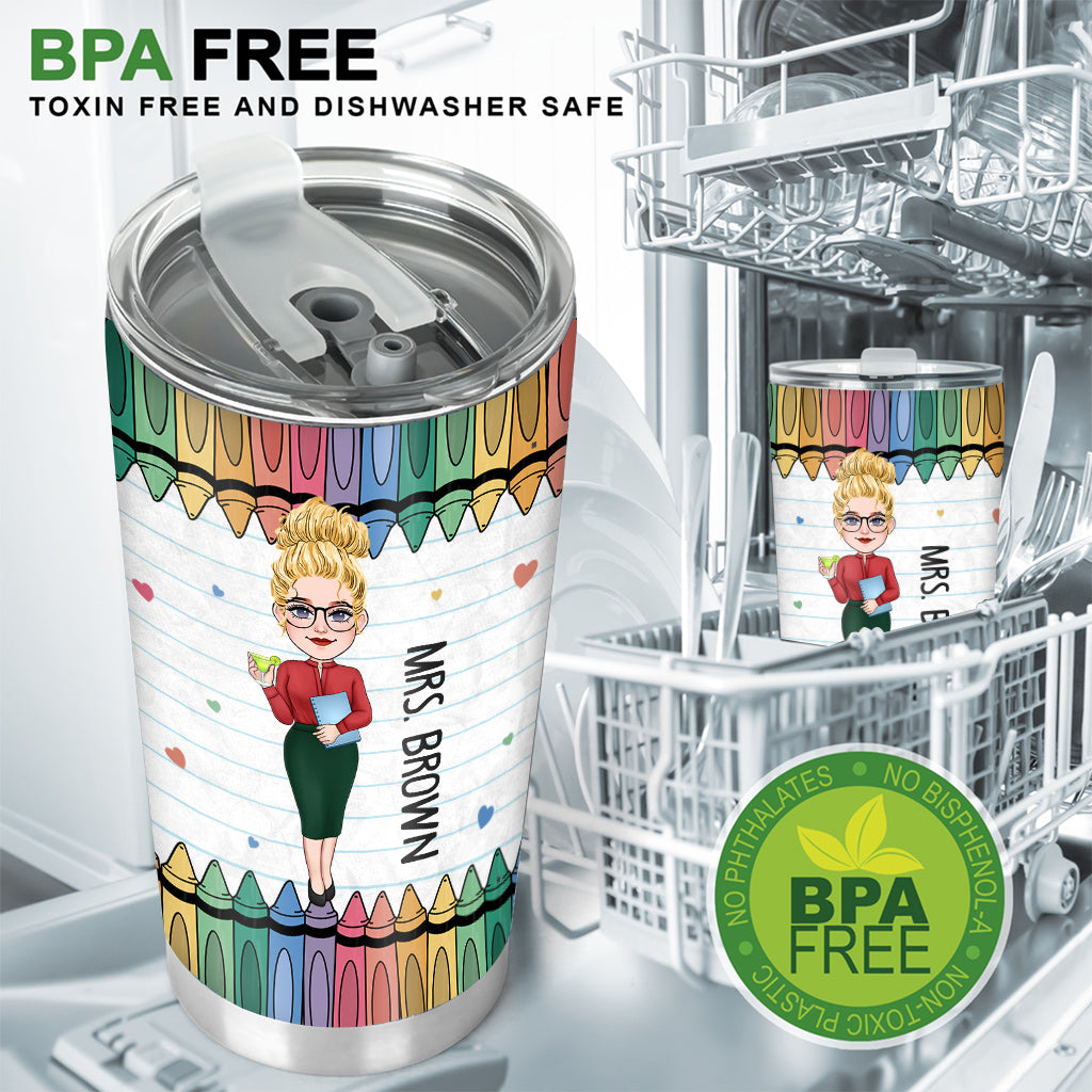 It's Take A Big Heart To Shape Little Minds - Personalized Teacher Tumbler