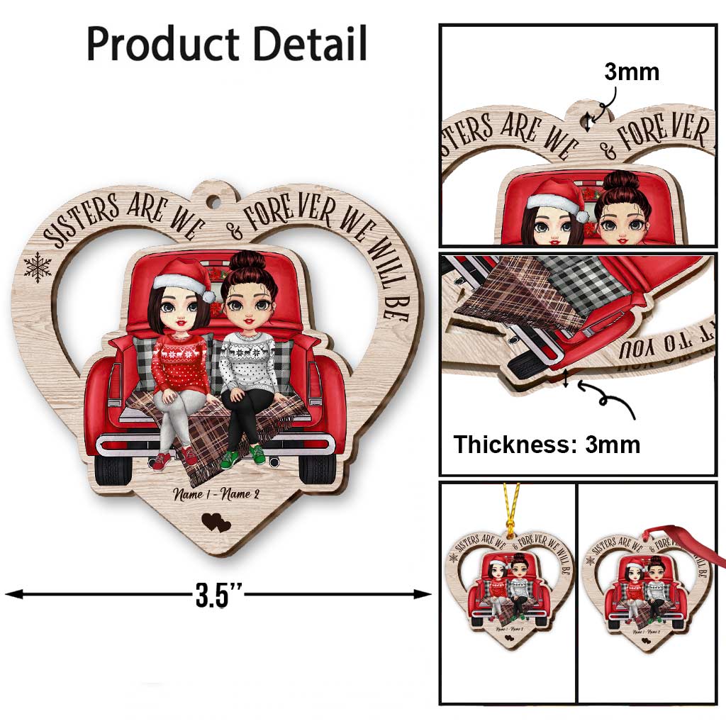 Besties Forever - Personalized Christmas Bestie Ornament