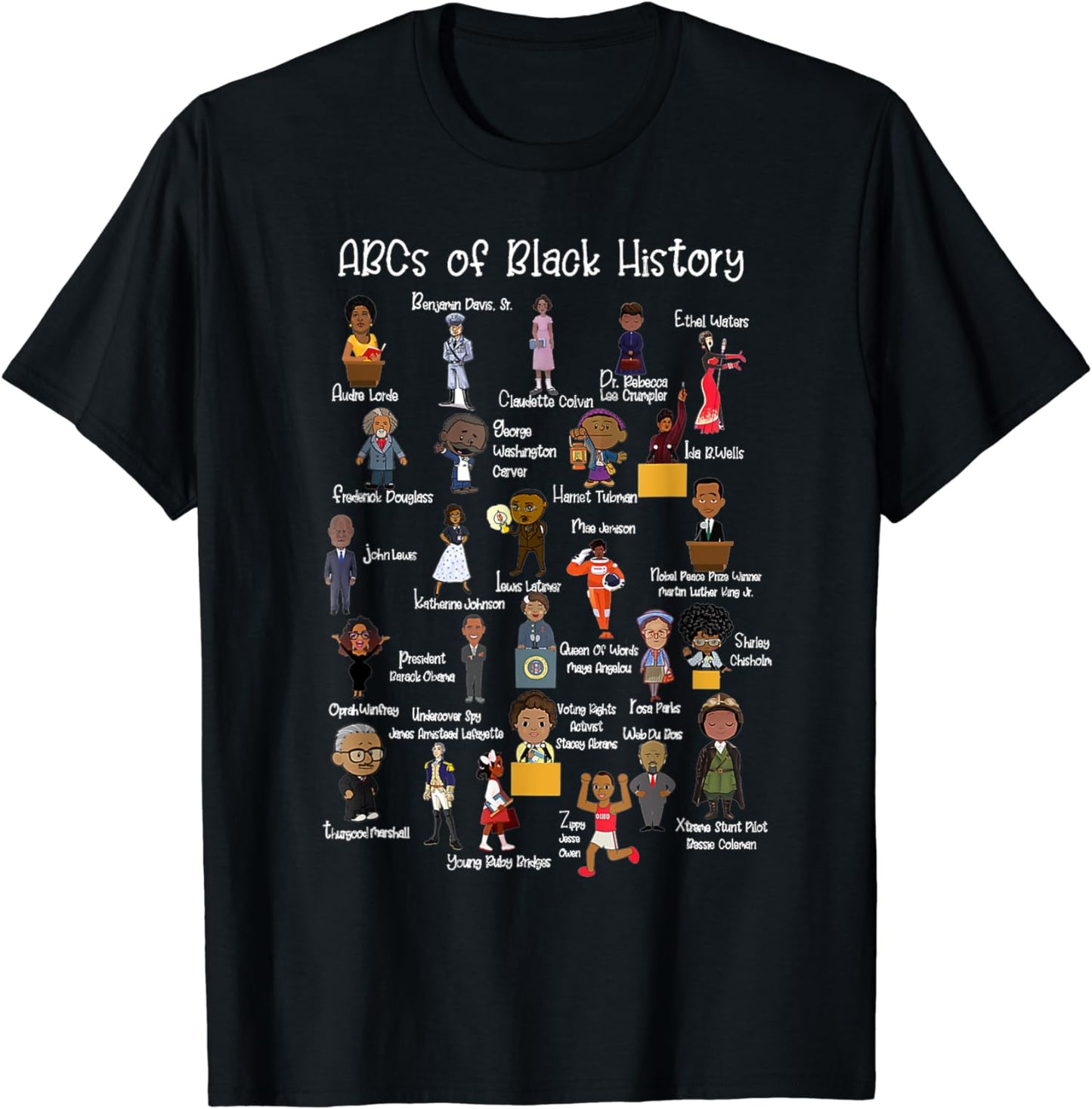 T-shirt et sweat à capuche ABC de l'histoire des Noirs afro-américains 0224