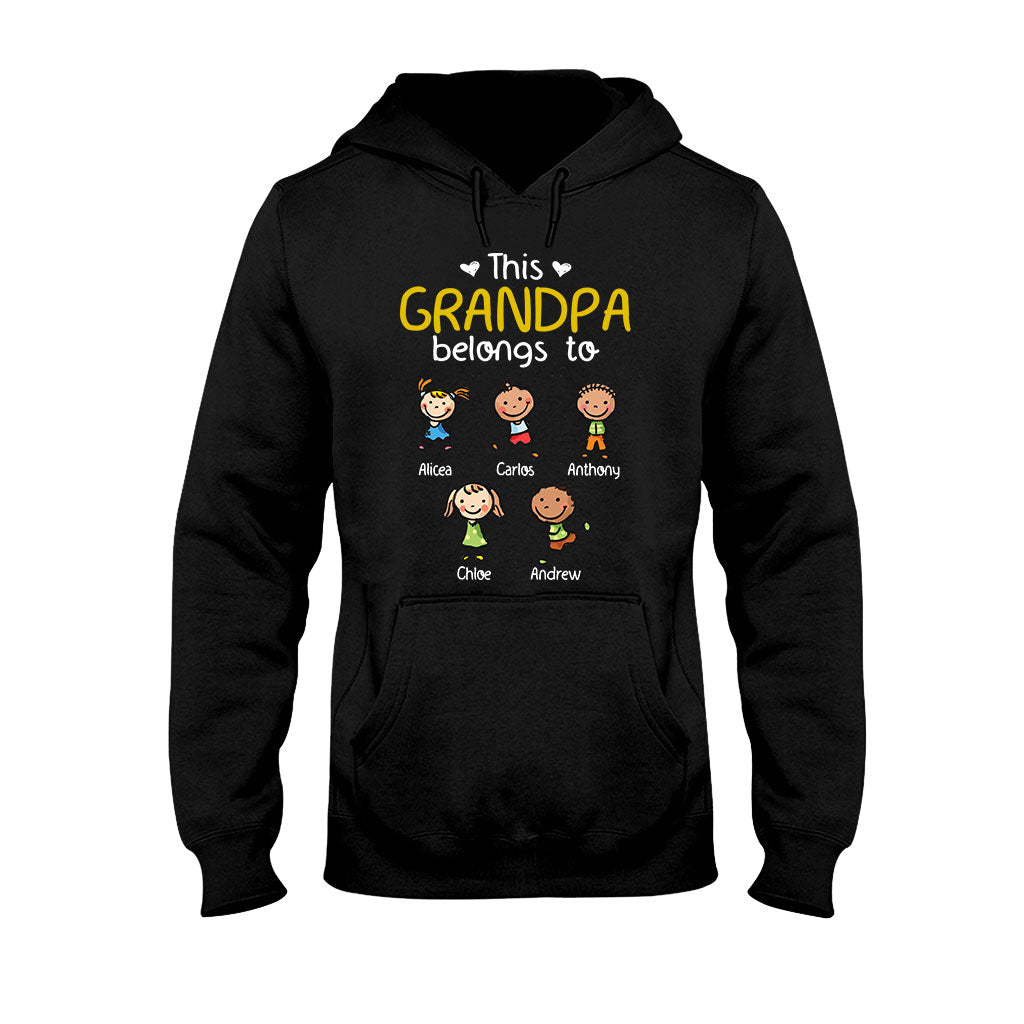 This Grandpa Grandma Belongs to - Personalized Father T-shirt and Hoodie