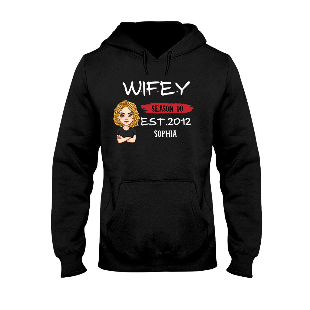 Hubby Wifey - Personalized Couple T-shirt and Hoodie