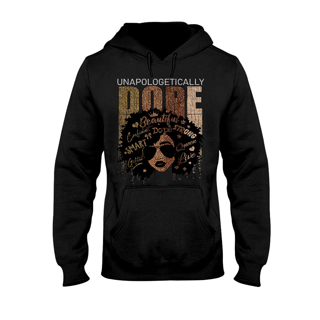 Reine Noire - T-shirt et sweat à capuche afro-américains avec imprimé à paillettes imitation 1121