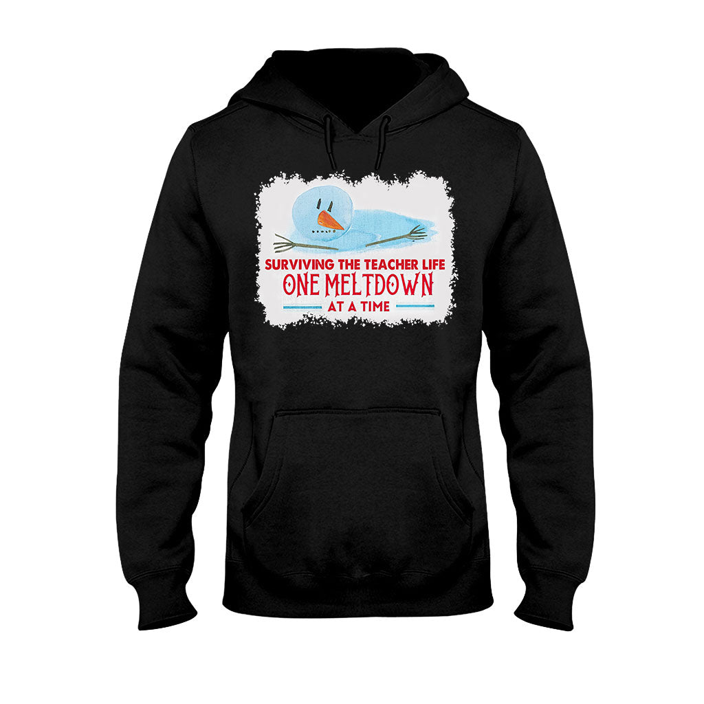 One Meltdown A Time - Personalized Teacher T-shirt and Hoodie