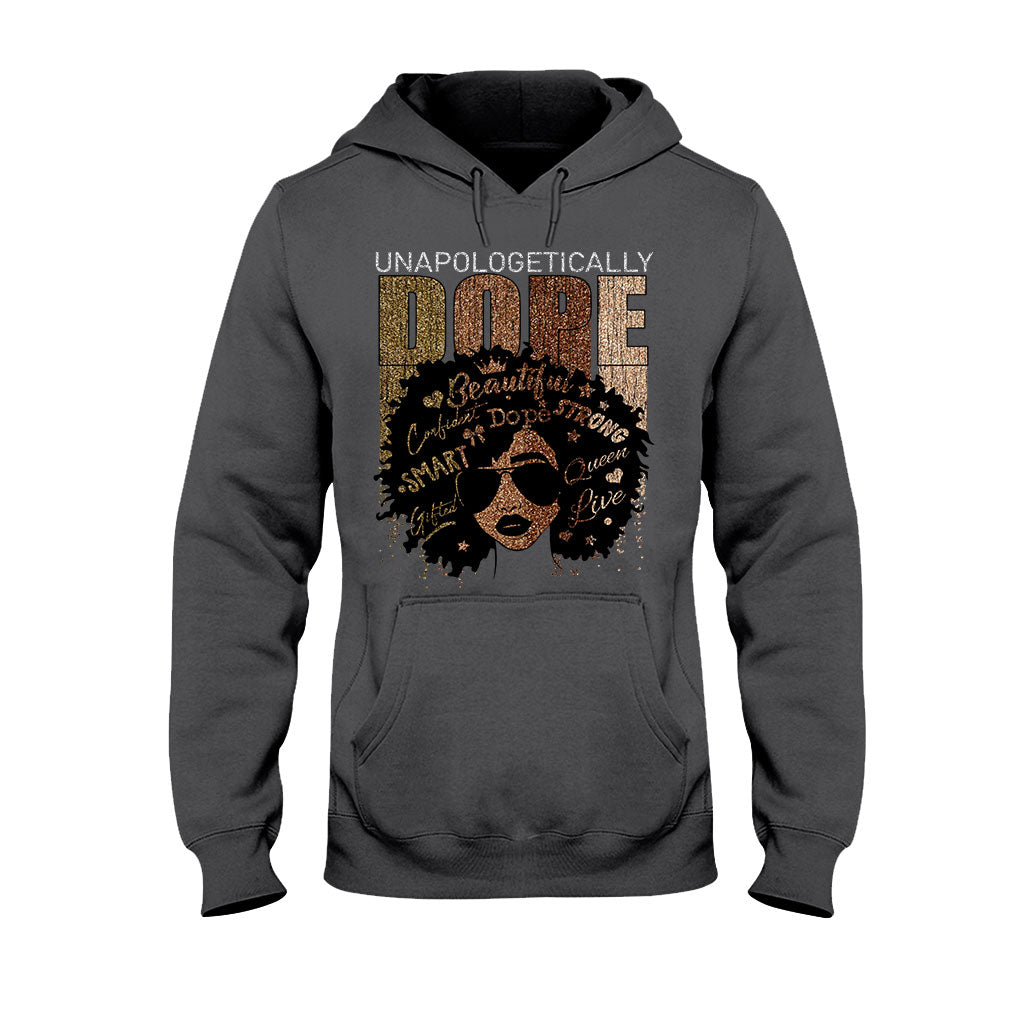 Reine Noire - T-shirt et sweat à capuche afro-américains avec imprimé à paillettes imitation 1121