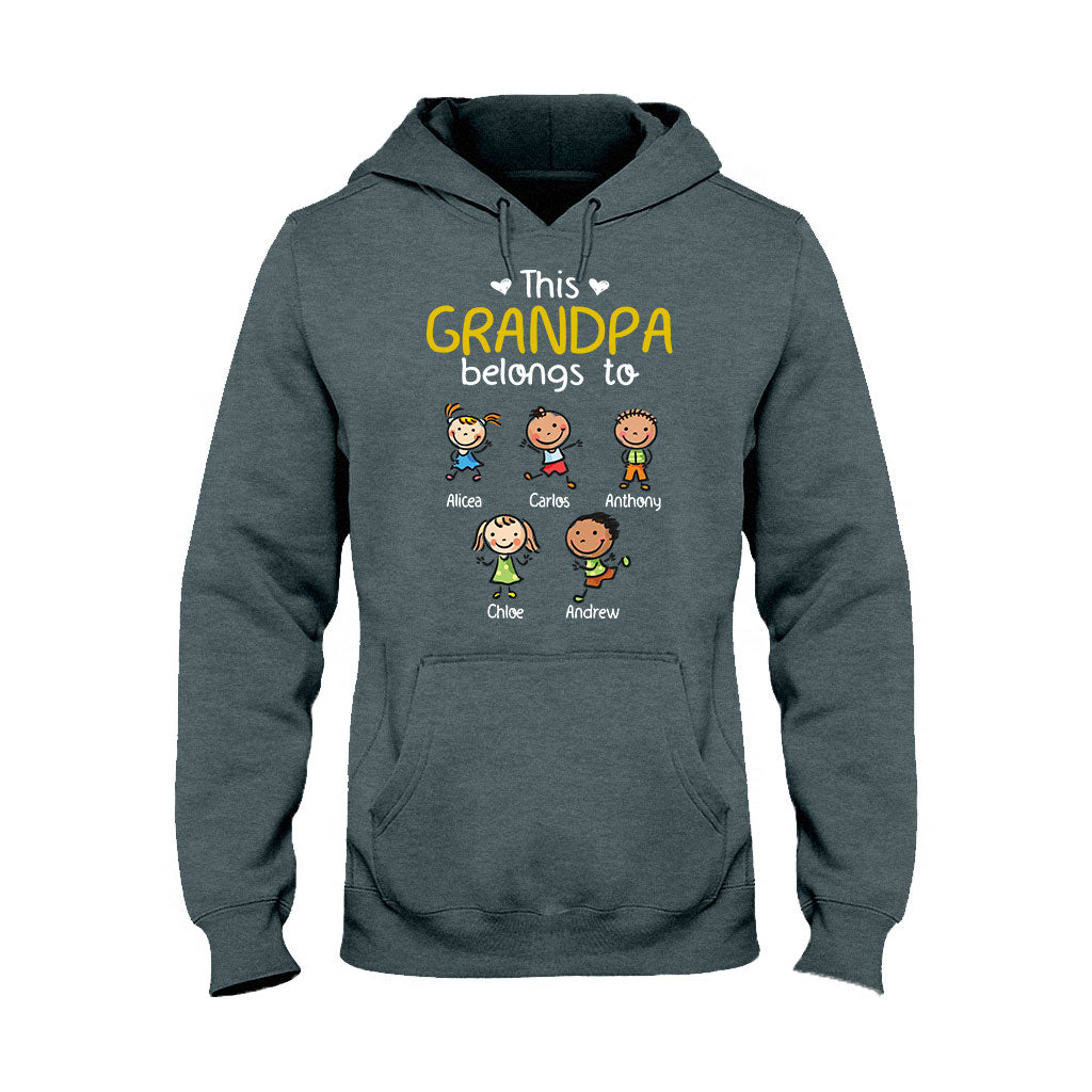 This Grandpa Grandma Belongs to - Personalized Father T-shirt and Hoodie