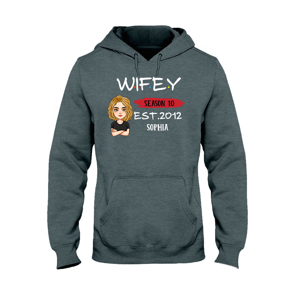 Hubby Wifey - Personalized Couple T-shirt and Hoodie