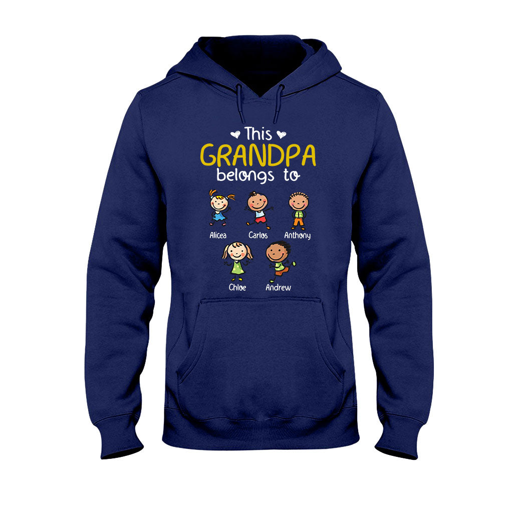 This Grandpa Grandma Belongs to - Personalized Father T-shirt and Hoodie