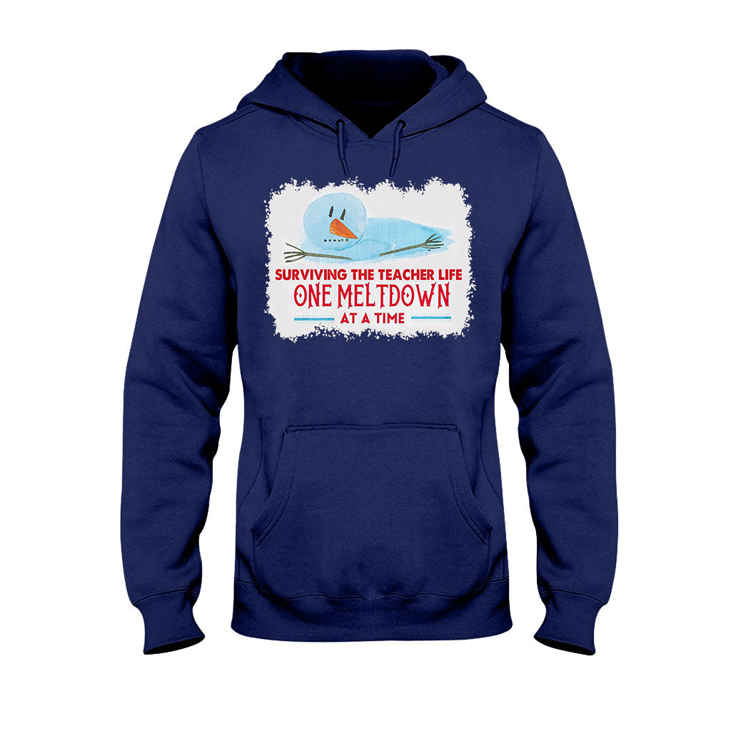 One Meltdown A Time - Personalized Teacher T-shirt and Hoodie