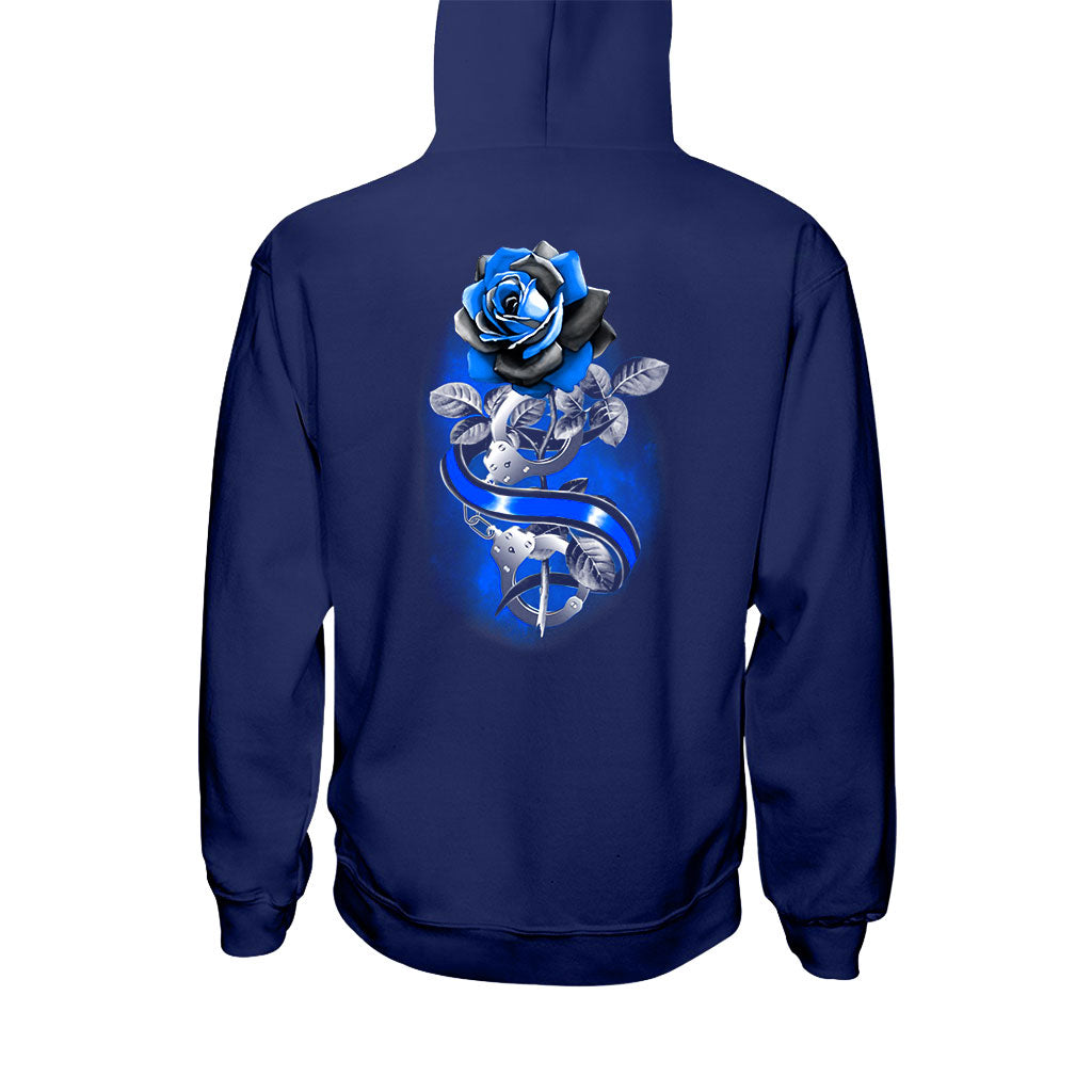 Blue Rose – Polizeibeamten-T-Shirt und Hoodie 062021