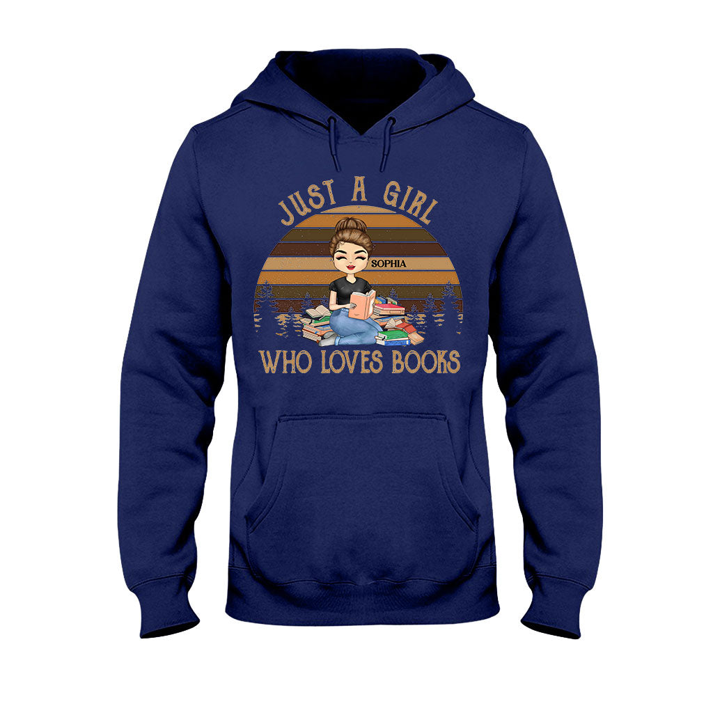 Just A Girl Who Loves Books - Personalized Book T-shirt and Hoodie