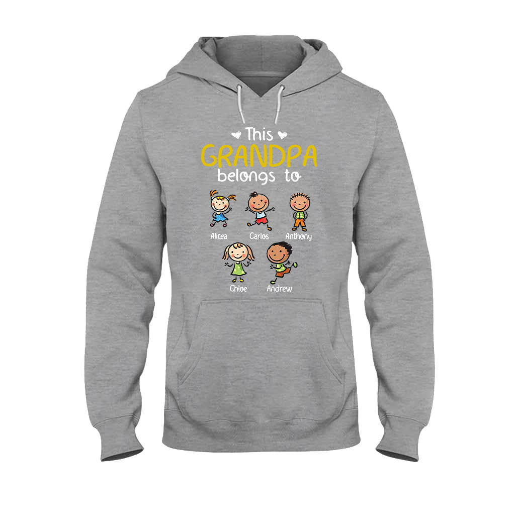 This Grandpa Grandma Belongs to - Personalized Father T-shirt and Hoodie