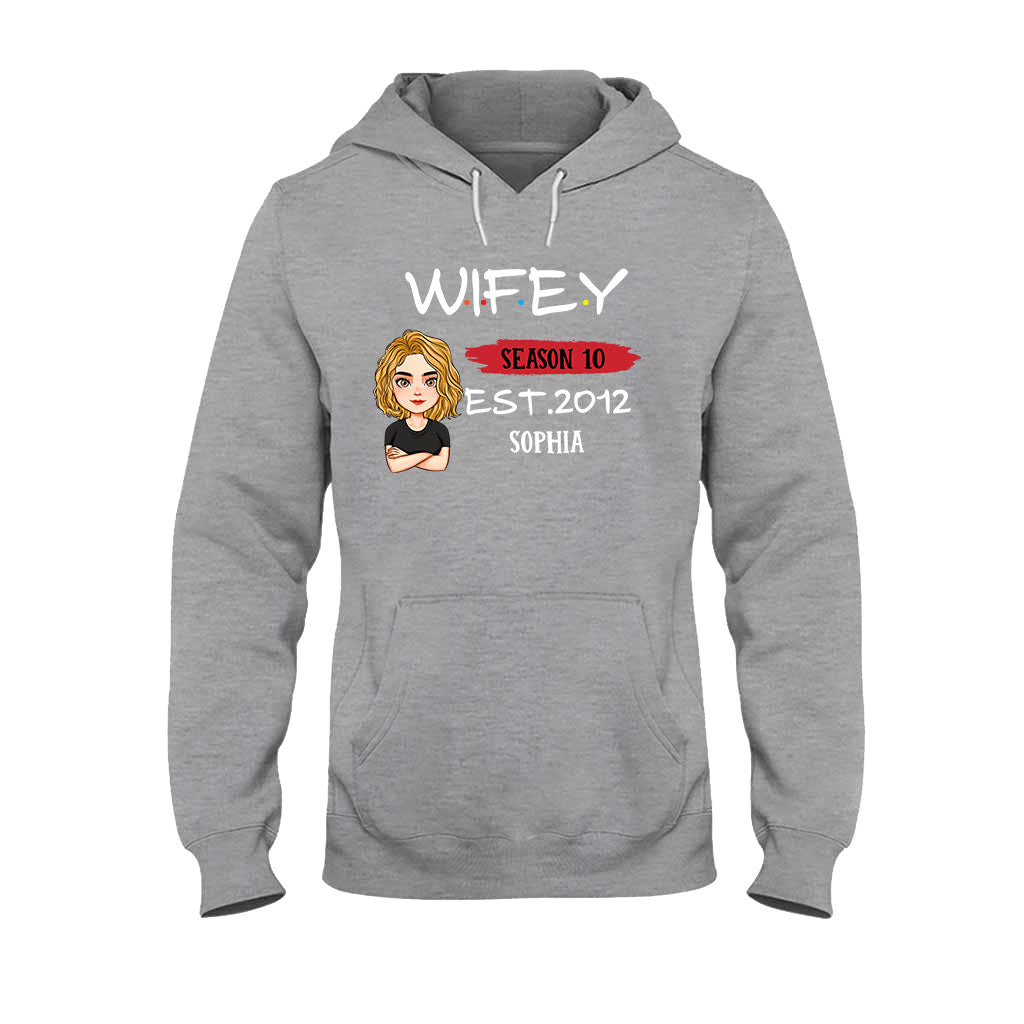 Hubby Wifey - Personalized Couple T-shirt and Hoodie