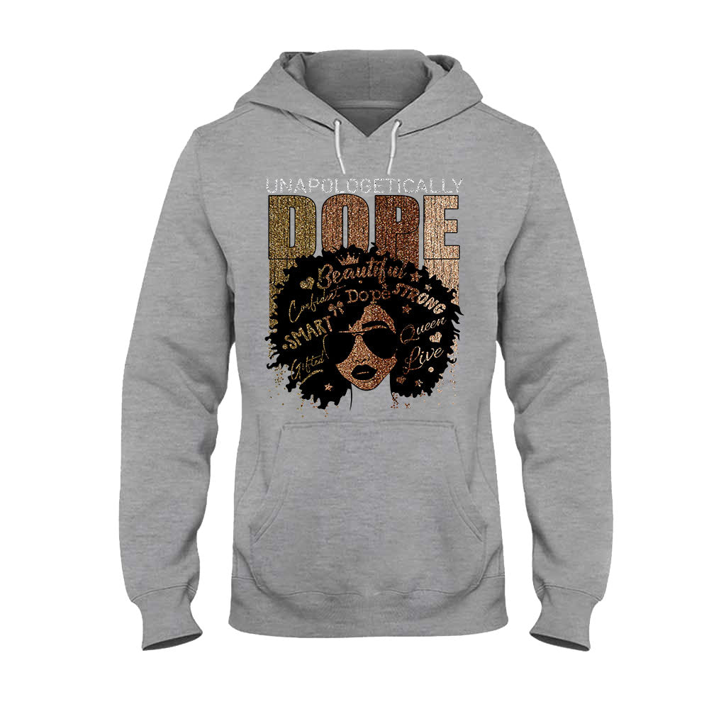 Reine Noire - T-shirt et sweat à capuche afro-américains avec imprimé à paillettes imitation 1121