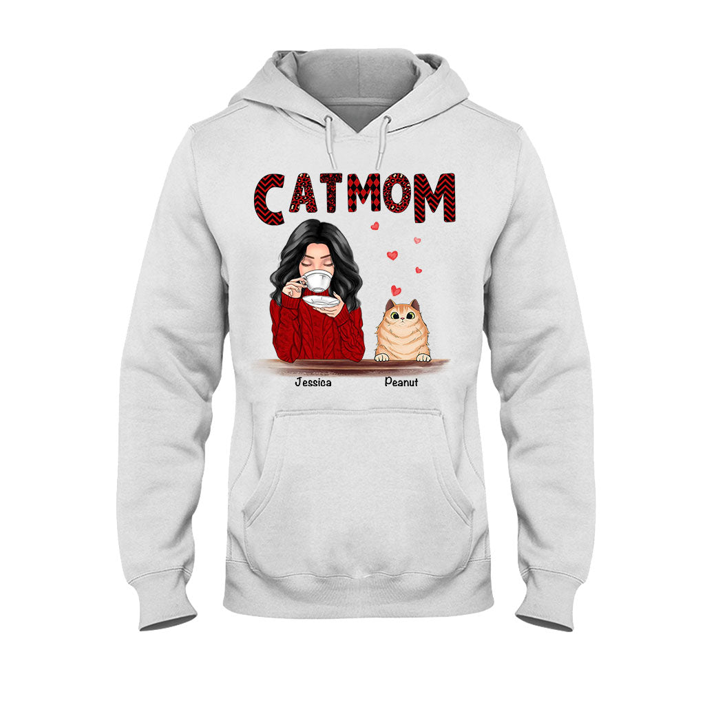 Cat Mom - Personalized Christmas Cat T-shirt and Hoodie