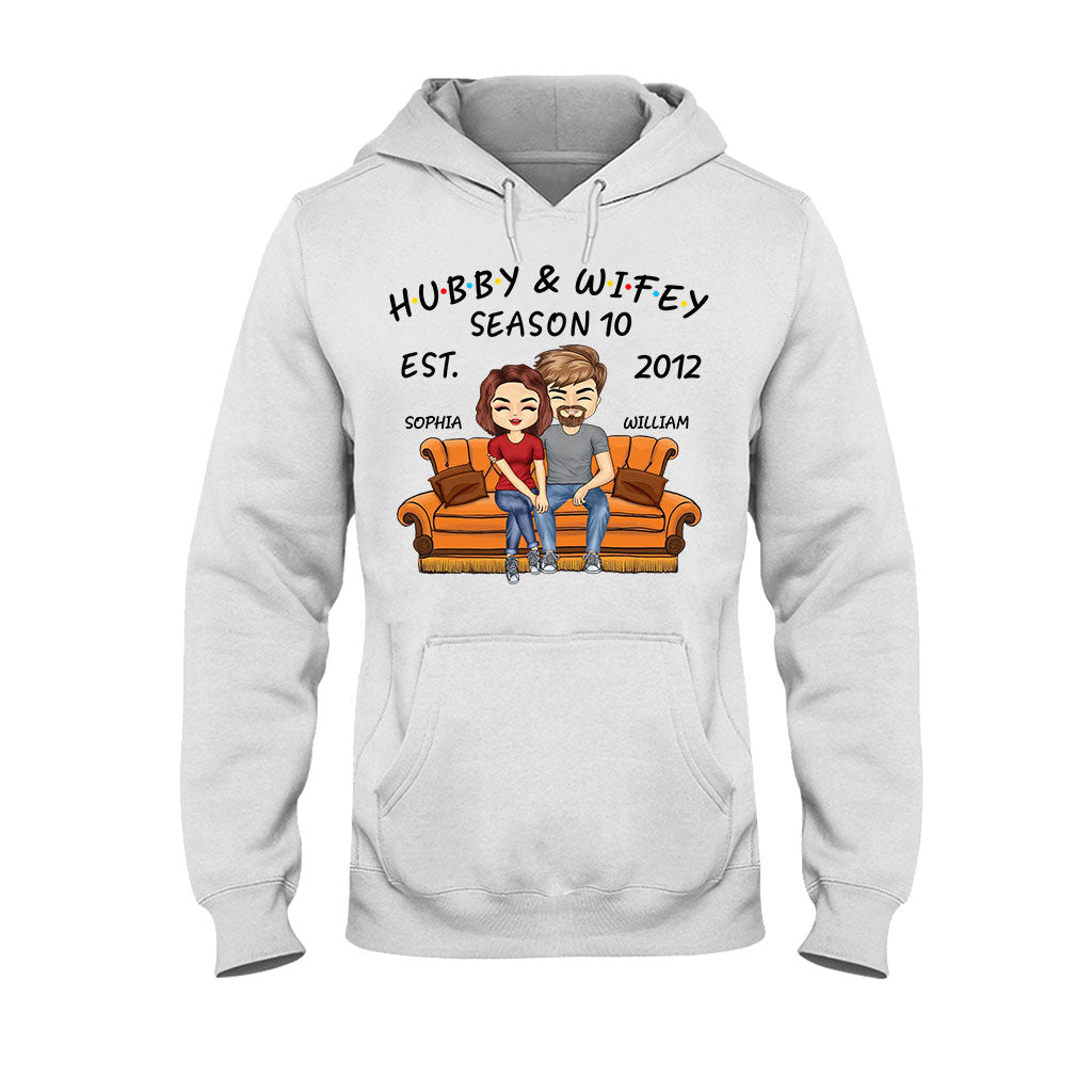 Hubby And Wifey - Personalized Christmas Couple T-shirt and Hoodie