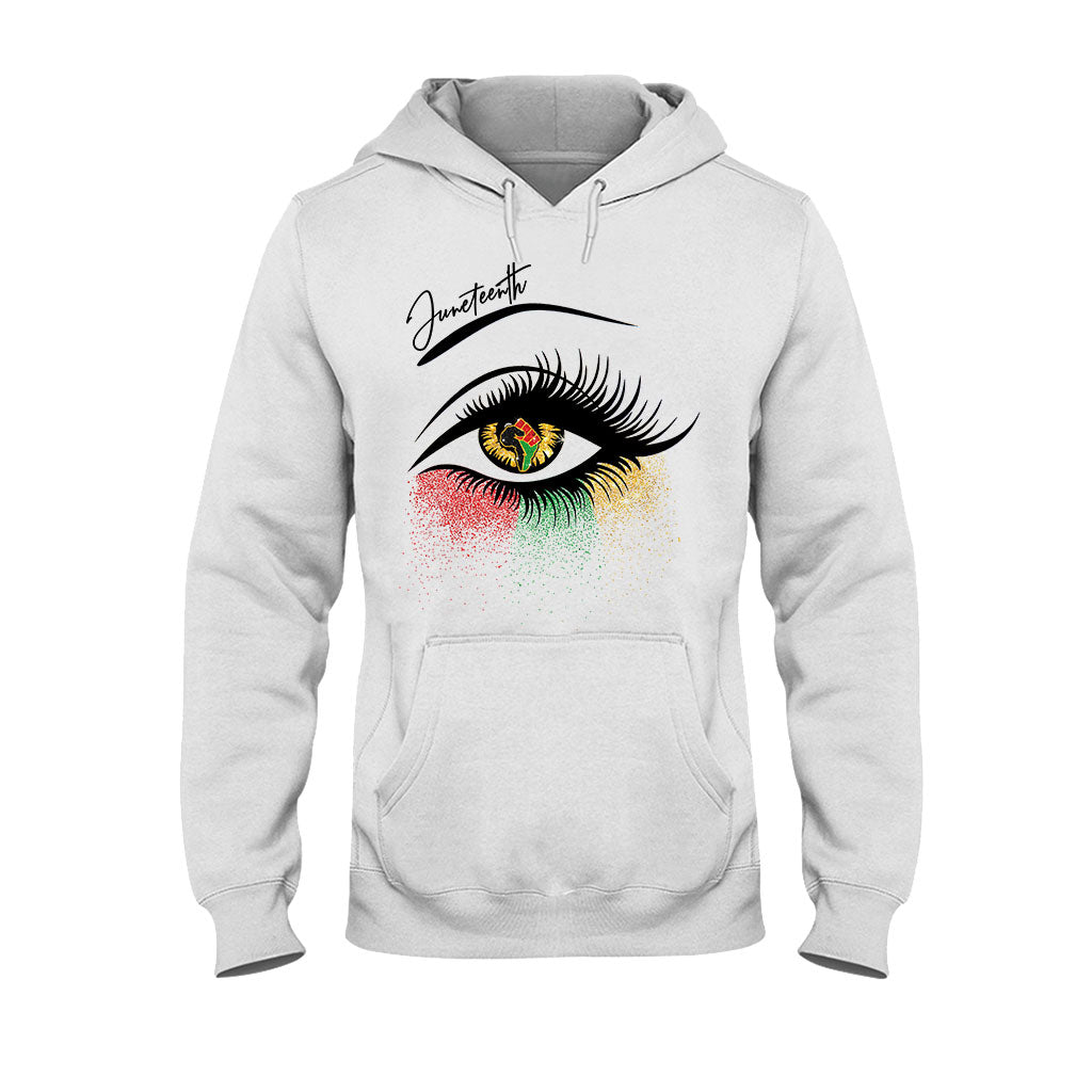 Juneteenth – T-Shirt und Hoodie für Afroamerikaner mit Glitzer-Imitat 112021