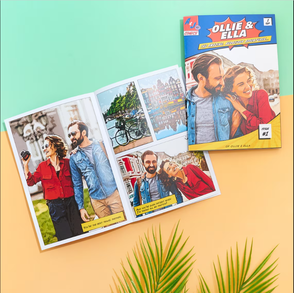 Birthday Comic Book Photo Upload - Personalized QR Greeting Card