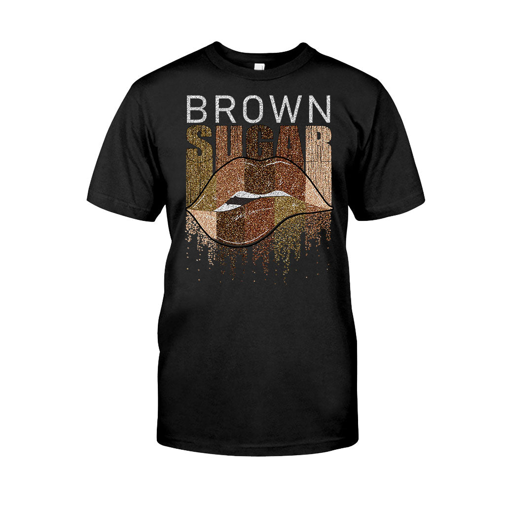 Brown Sugar – T-Shirt und Hoodie für Afroamerikaner mit Glitzer-Imitat 1121