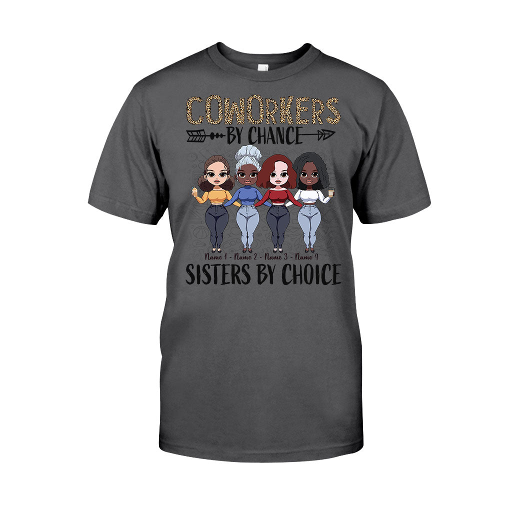 Coworkers By Chance Sisters By Choice - Personalized Teacher T-shirt and Hoodie