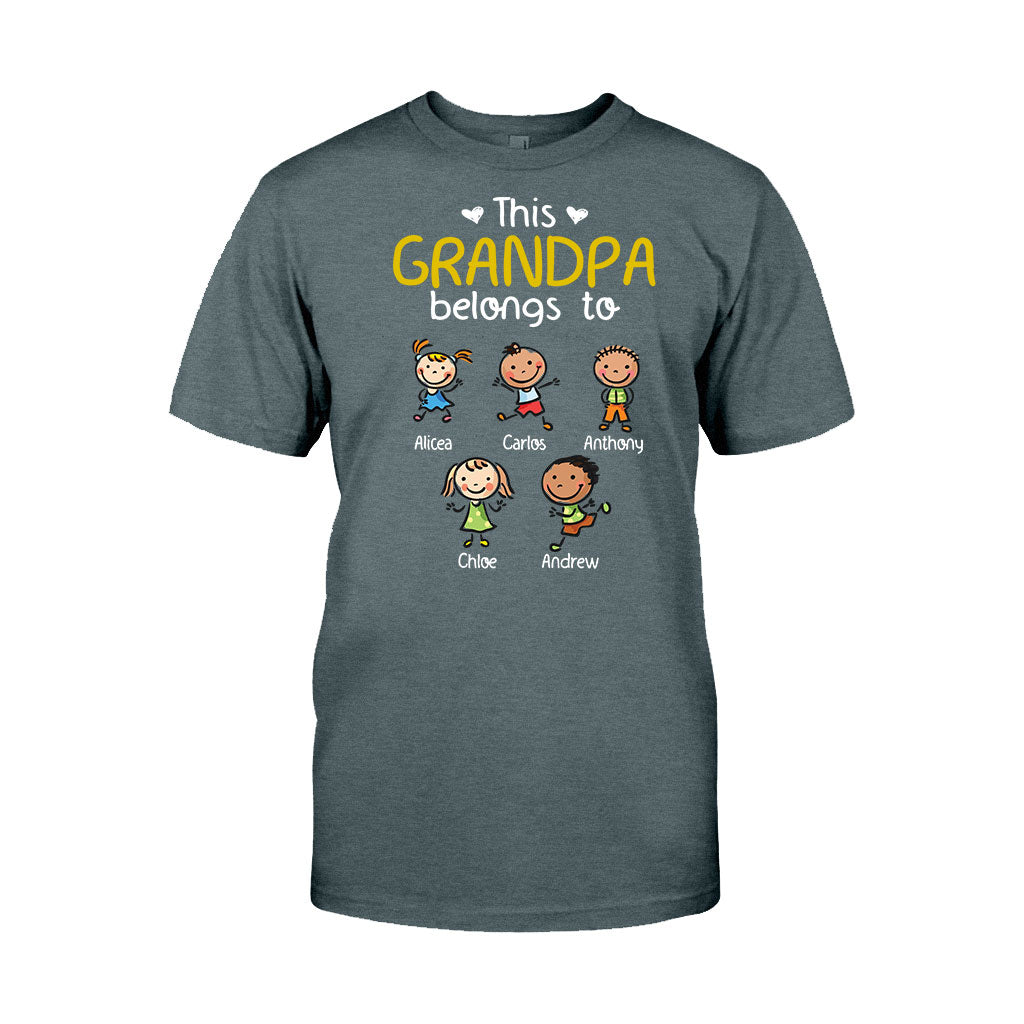 This Grandpa Grandma Belongs to - Personalized Father T-shirt and Hoodie