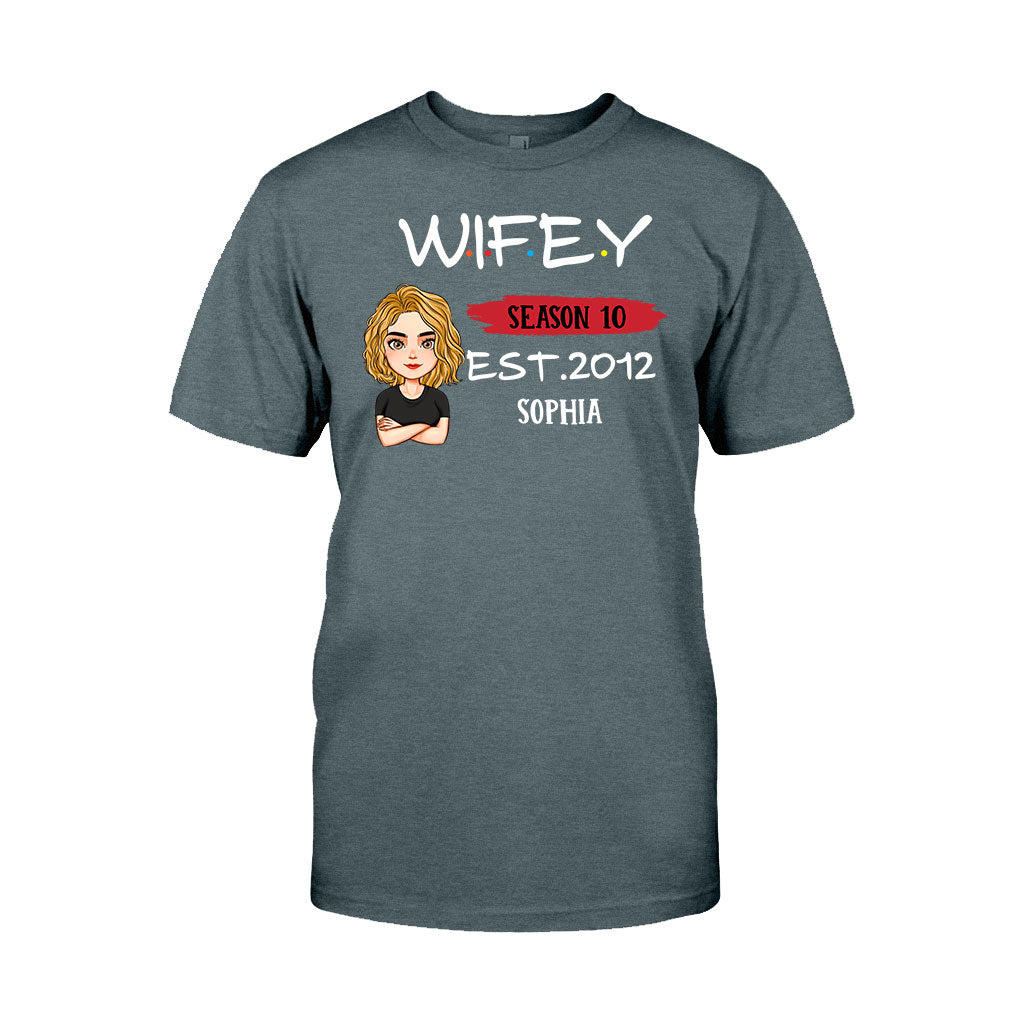 Hubby Wifey - Personalized Couple T-shirt and Hoodie