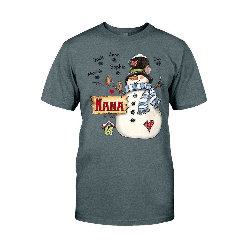 Nana Snowman - Personalized Grandma T-shirt and Hoodie