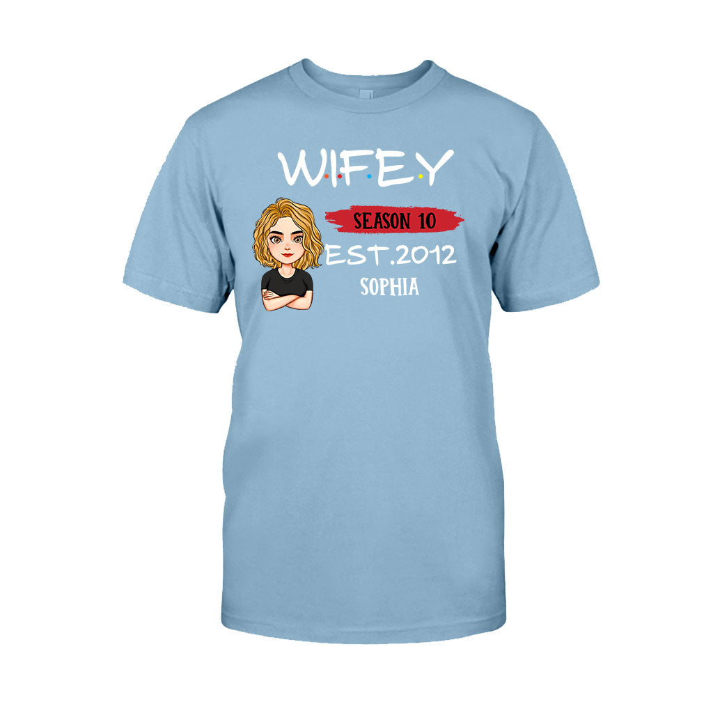 Hubby Wifey - Personalized Couple T-shirt and Hoodie