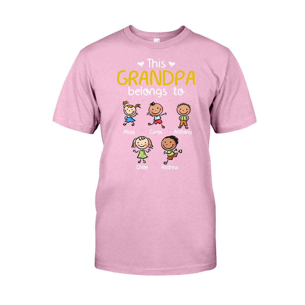 This Grandpa Grandma Belongs to - Personalized Father T-shirt and Hoodie