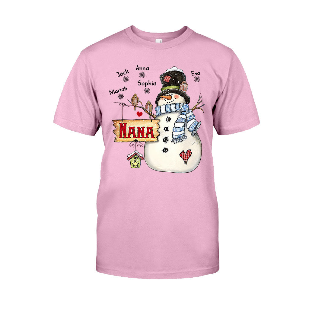 Nana Snowman - Personalized Grandma T-shirt and Hoodie