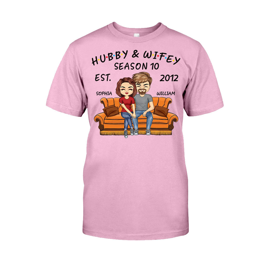 Hubby And Wifey - Personalized Christmas Couple T-shirt and Hoodie