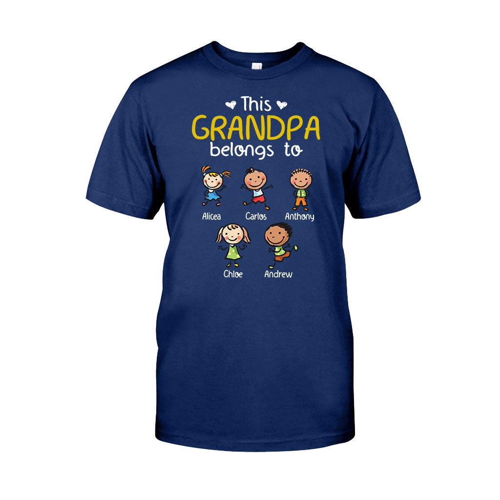 This Grandpa Grandma Belongs to - Personalized Father T-shirt and Hoodie
