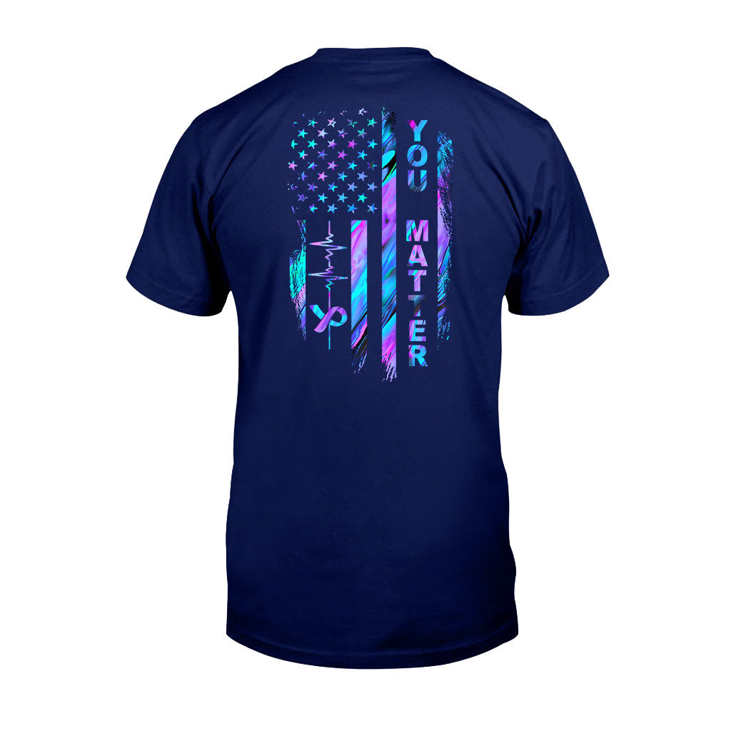 T-Shirt und Hoodie mit Flagge zur Suizidprävention 062021