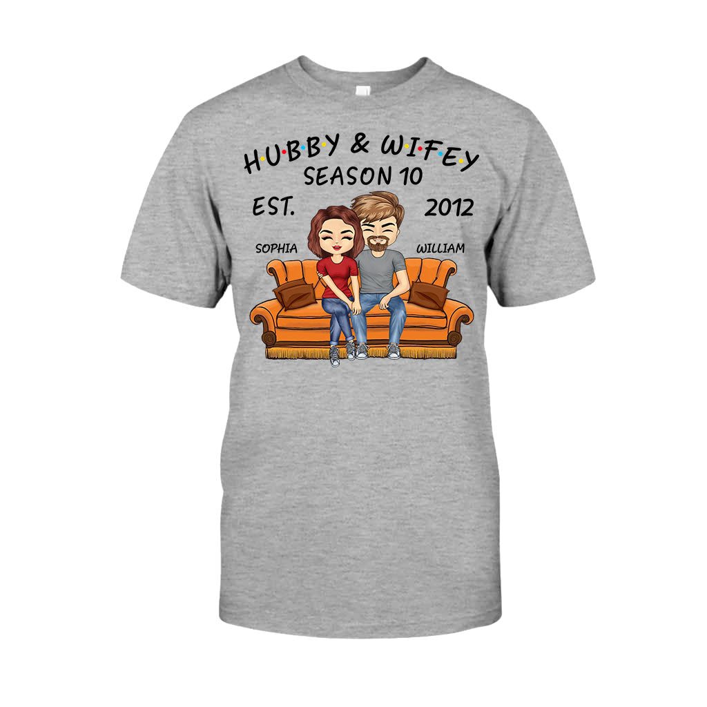 Hubby And Wifey - Personalized Christmas Couple T-shirt and Hoodie