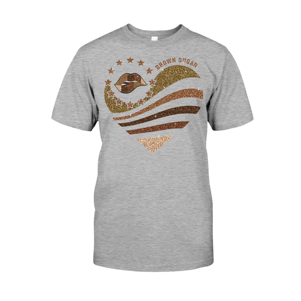 Brown Sugar - T-shirt et sweat à capuche afro-américains avec imprimé à paillettes imitation 112021