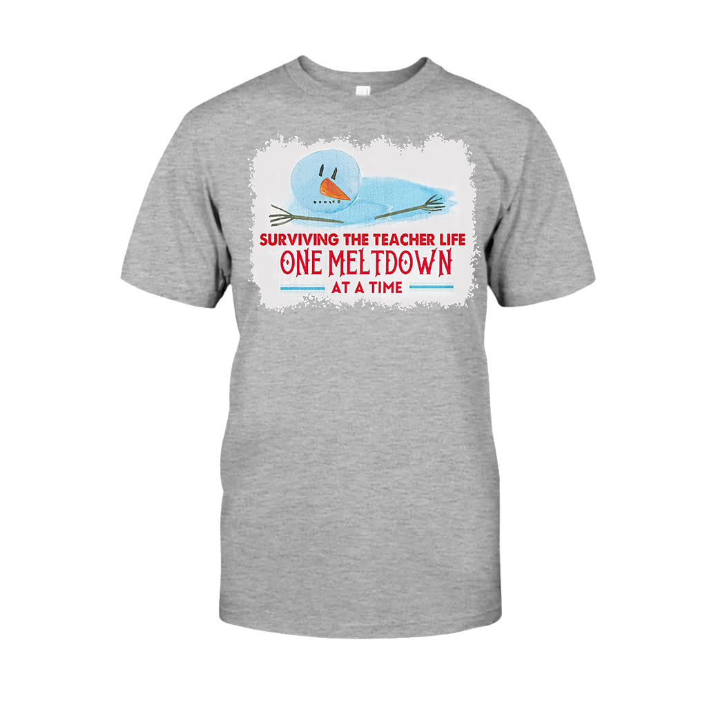 One Meltdown A Time - Personalized Teacher T-shirt and Hoodie